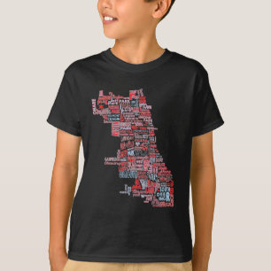 Camiseta Mapa da vizinhança de Chicago