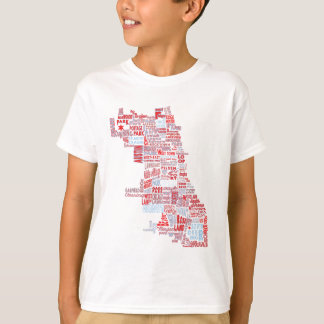 Camiseta Mapa da vizinhança de Chicago