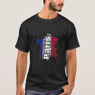 Camiseta Mapa das Bandeiras francesas