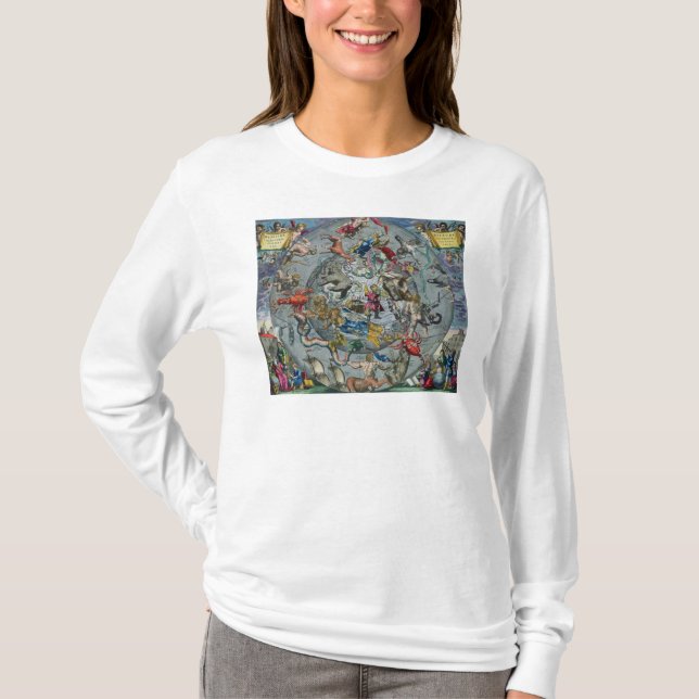 Camiseta Mapa das constelações do norte (Frente)