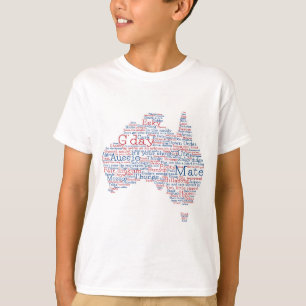 Camiseta mapa das gírias australianas