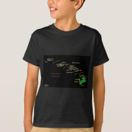 Camiseta mapa das ilhas havaianas