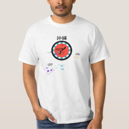 Camiseta Mapa das Ilhas Okinawan