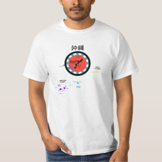Camiseta Mapa das Ilhas Okinawan