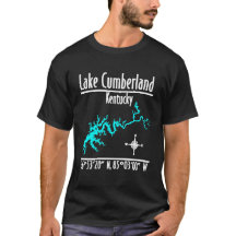 Mapa das Margens do Lago Cumberland Kentucky Coord