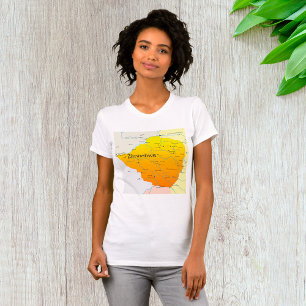 Camiseta Mapa das Mulheres do Zimbábue