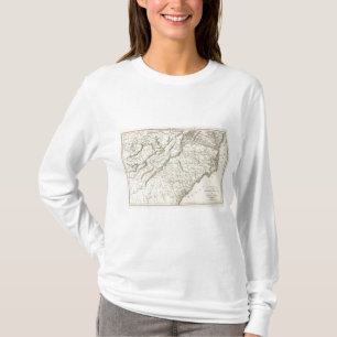Camiseta Mapa das províncias do sul dos Estados Unidos
