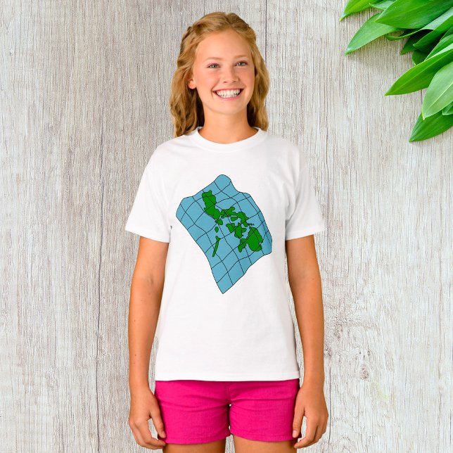 Camiseta Mapa Das Raparigas Filipinas (Criador carregado)