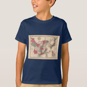 Camiseta Mapa de 1868 - China e Japão da Johnson
