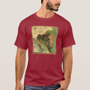 Camiseta Mapa de 1898 oficiais de Nicarágua