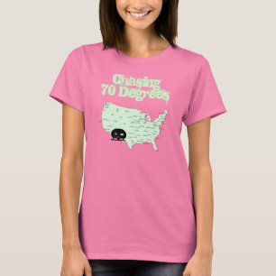 Camiseta Mapa de acampamento RVing dos EUA que persegue 70