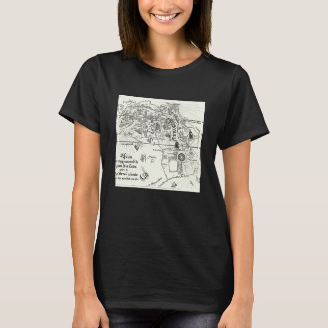 Camiseta Mapa de África | 1500 (Frente)