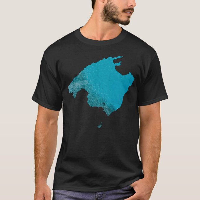 Camiseta Mapa de Água de Maiorca (Frente)