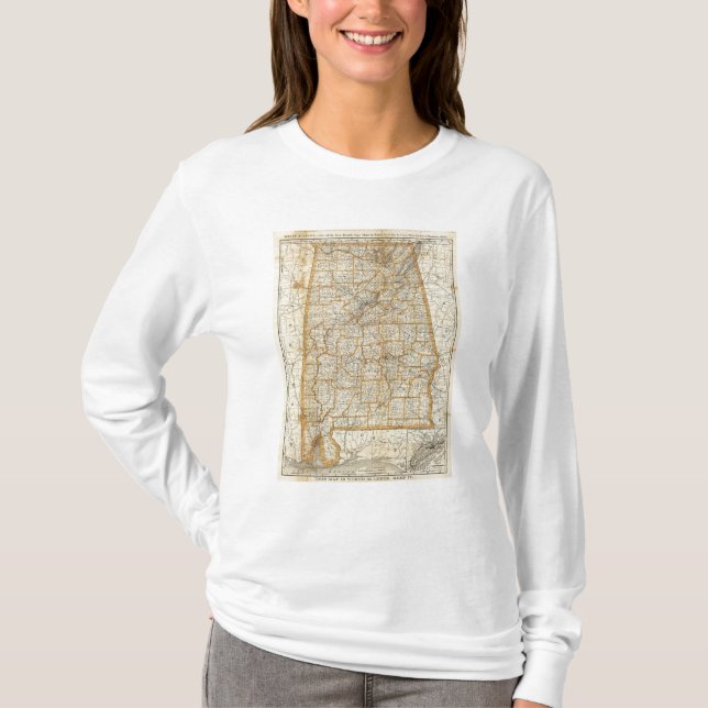 Camiseta Mapa de Alabama (Frente)