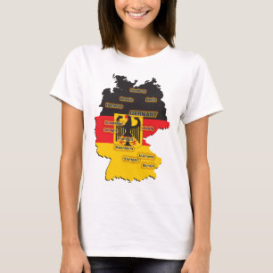 Camiseta Mapa de Alemanha