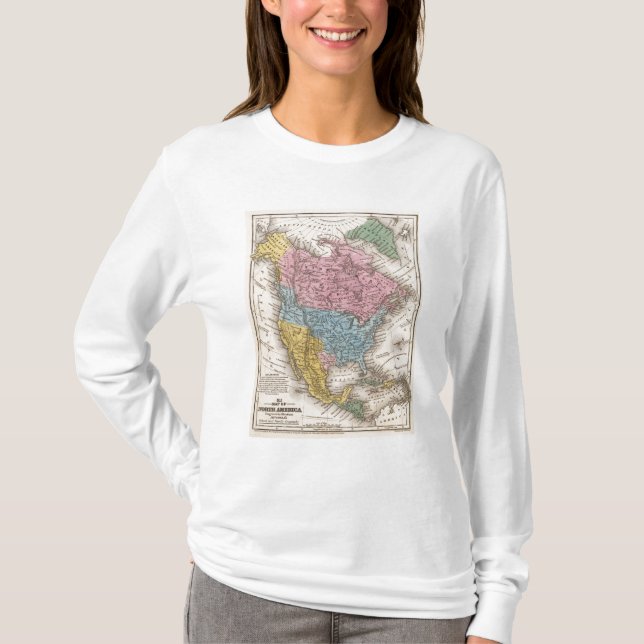 Camiseta Mapa de America do Norte 2 (Frente)