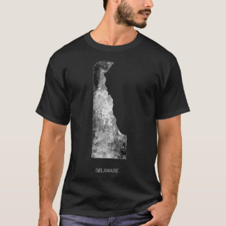 Camiseta Mapa de Aquarela de Delaware