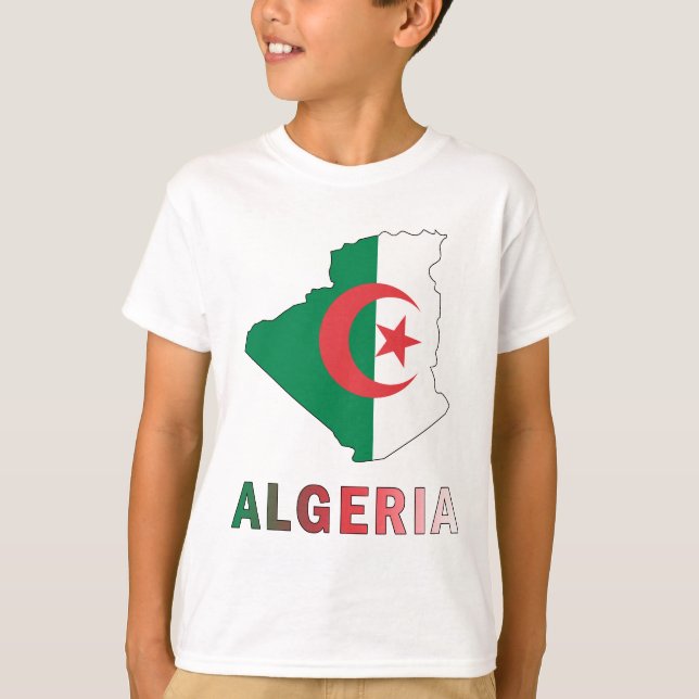 Camiseta Mapa de Argélia (Frente)