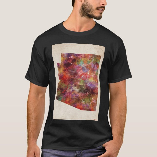 Camiseta Mapa de arizonas Superdimensionado (Frente)