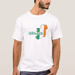 Camiseta Mapa de Arte Simples da Irlanda Moderna irlandesa