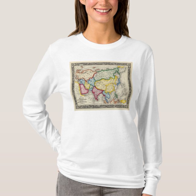 Camiseta Mapa de Ásia (Frente)