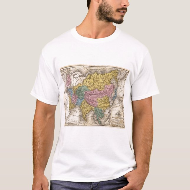 Camiseta Mapa de Ásia (Frente)