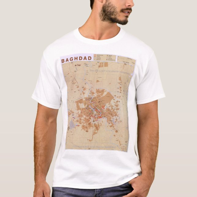 Camiseta Mapa de Bagdade, Iraque (2003) (Frente)
