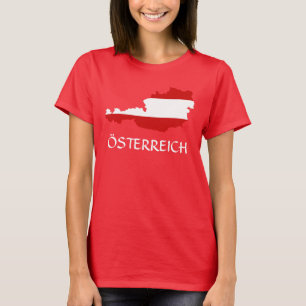 Camiseta Mapa de bandeira austríaco "Österreich" 