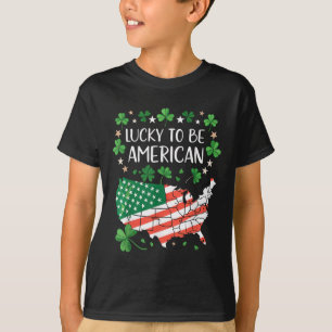 Camiseta Mapa de Bandeiras do Shamrock American Clover