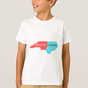Camiseta Mapa de Barbeque do CHURRASCO da Carolina do Norte
