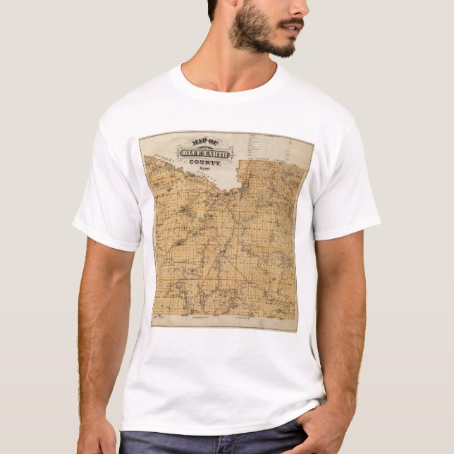 Camiseta Mapa de Blue Earth County, Minnesota (Frente)