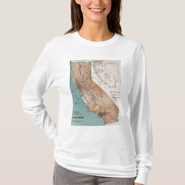 Camiseta Mapa de Califórnia 2 (Frente)