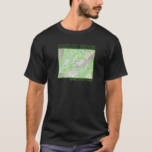 Camiseta Mapa de caminhada Kesugi Ridge Parque Estadual Den