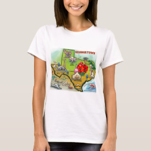 Camiseta Mapa de Cartões de Georgetown Texas