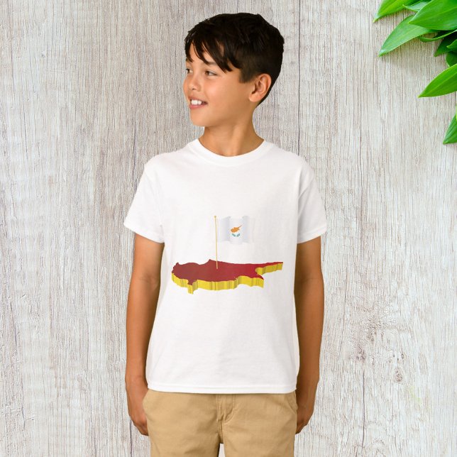 Camiseta Mapa de Chipre (Criador carregado)
