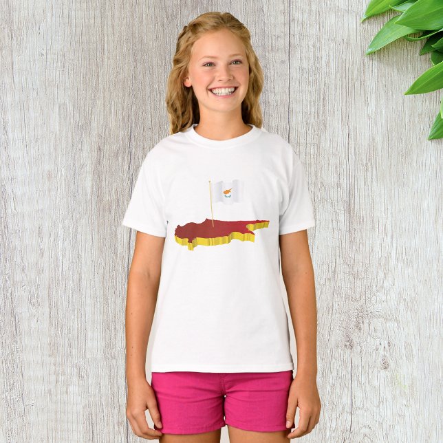 Camiseta Mapa de Chipre (Criador carregado)
