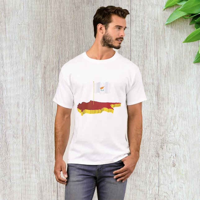 Camiseta Mapa de Chipre (Criador carregado)