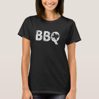 Camiseta Mapa de churrasco do Texas BBQ TX angustiado homen