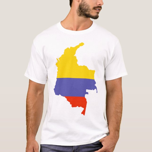 Camiseta Mapa de Colômbia (Frente)