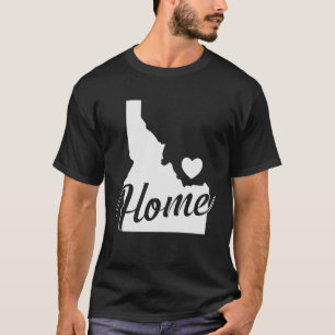 Camiseta Mapa de Contornos do Idaho Home nos EUA