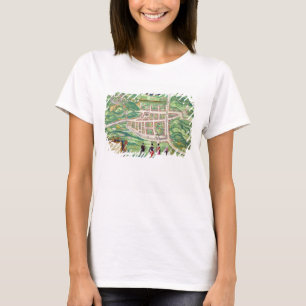 Camiseta Mapa de Edimburgo, de "Civitates Orbis Terrarum"