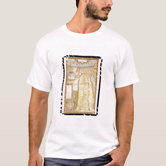 Camiseta Mapa de Egipto antigo, 1584 (Frente)