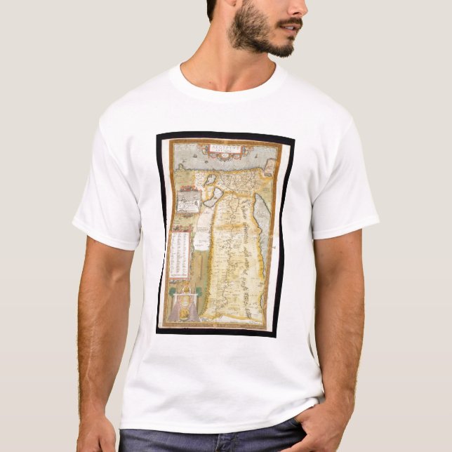Camiseta Mapa de Egipto antigo, 1584 (Frente)