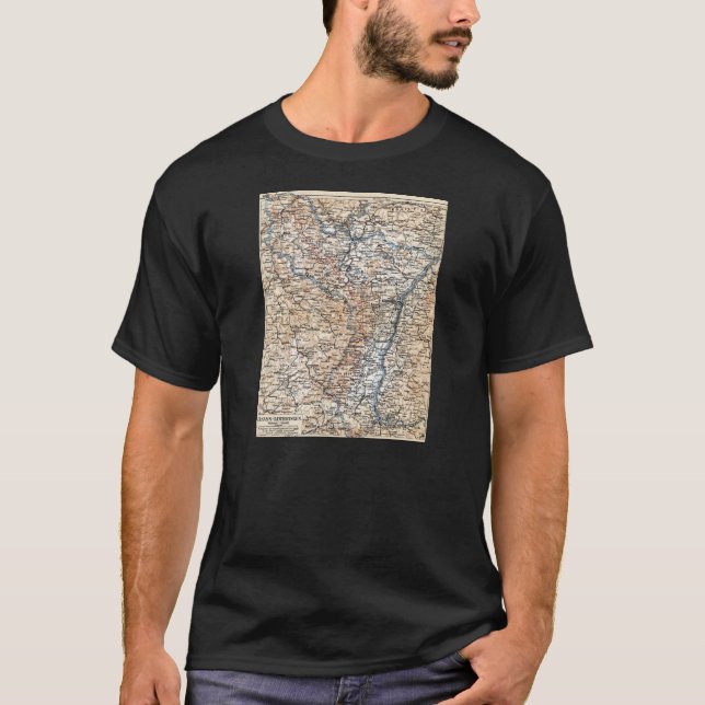 Camiseta Mapa de Elsass Lothringen (Frente)