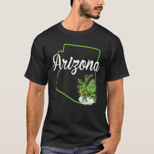 Camiseta Mapa de Estado do Orgulho de Arizona do Estado da