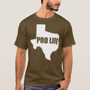 Camiseta Mapa de Estado do Texas Pro Life TX Descreve Anti-