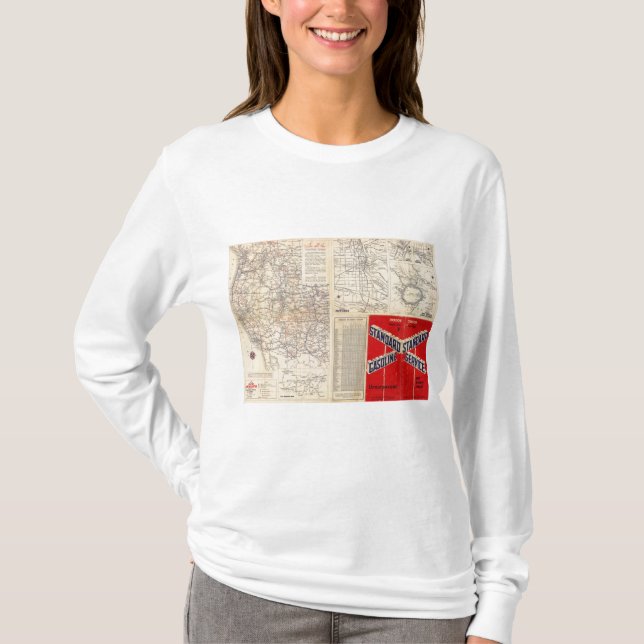 Camiseta Mapa de estradas de Oregon (Frente)
