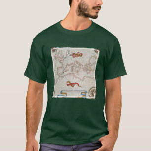 Camiseta Mapa de Europa & costas do Norte de África