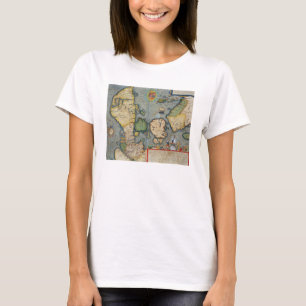Camiseta Mapa de Europa do Norte, 'de Civitates Orbis Terr