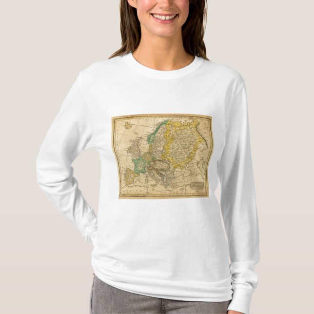 Camiseta Mapa de Europa por Worcester (Frente)